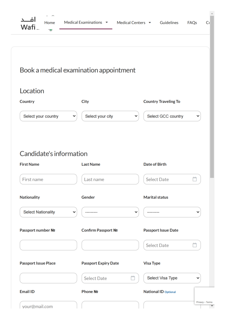 GAMCA MEDICAL FOR GCC 4 gamca form